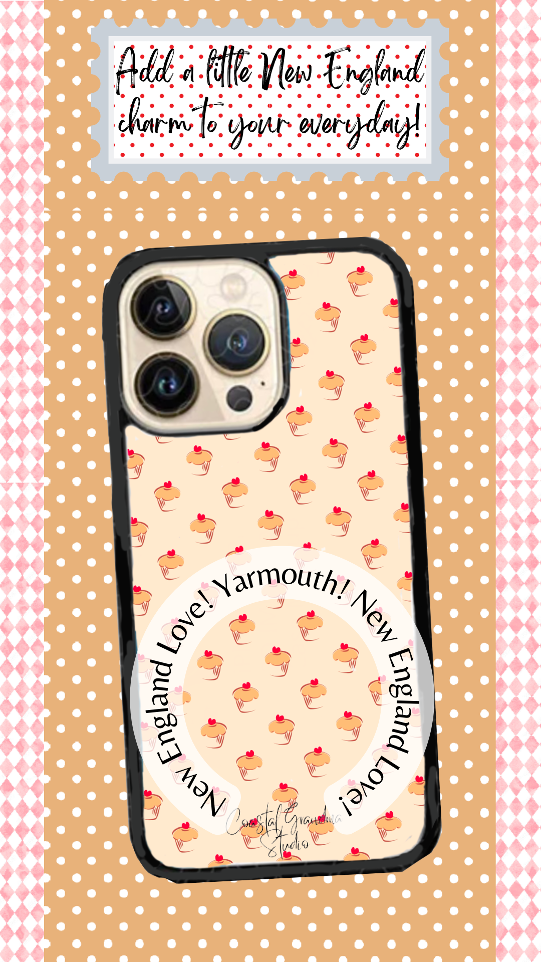 Coastal Aesthetic Phone Case - New England Beach Cottage Yarmouth Massachusetts Inspired (1606)